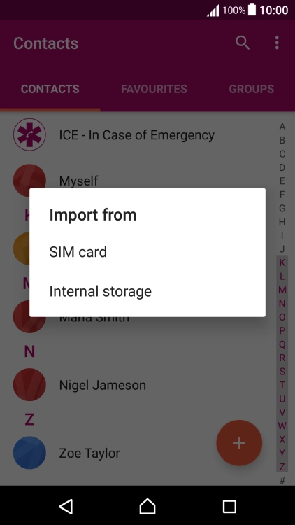 Press SIM card.