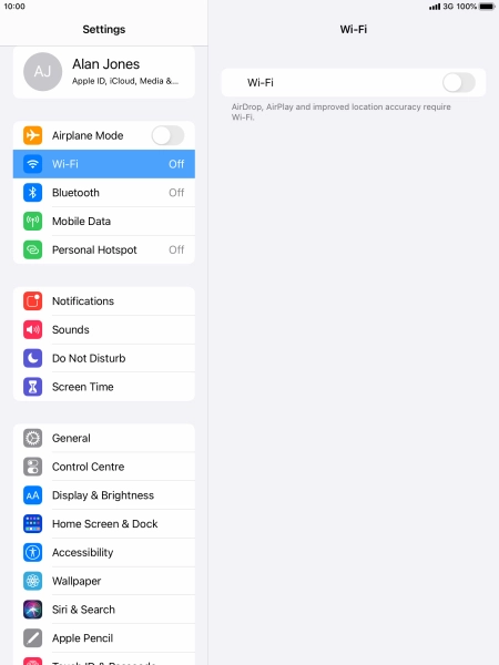 Press the indicator next to 