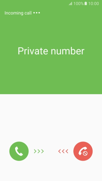 Press and drag the accept call icon right.
