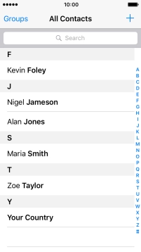 Press the new contact icon. Press the new contact icon.