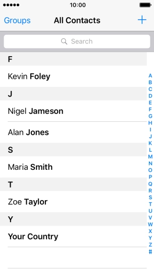 Press the new contact icon.