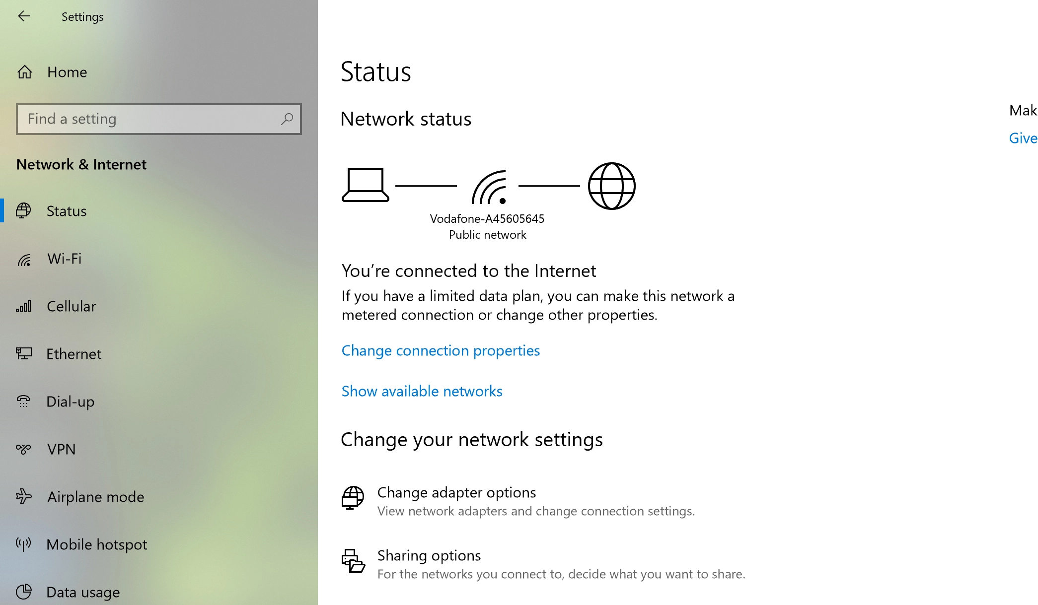 Click Wi-Fi.