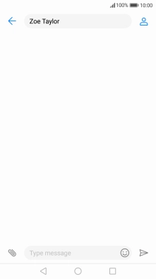 Press the text input field and write the text for your text message. Press the text input field and write the text for your text message.