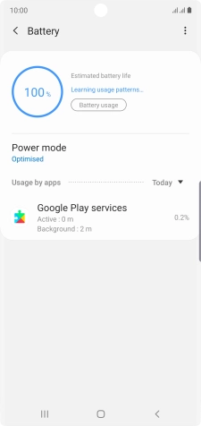 Press Power mode. Press Power mode.