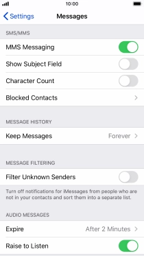 Press the Home key to return to the home screen.