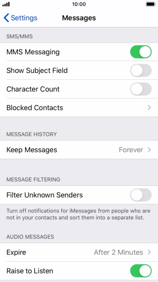 Press the Home key to return to the home screen.