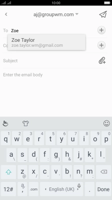 Press the required contact.