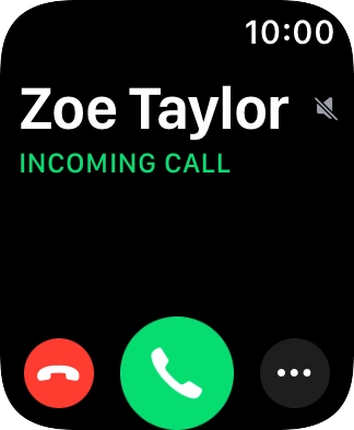 Press the Digital Crown when you get a call.