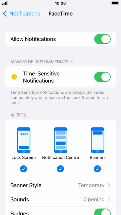 Press the indicator next to 