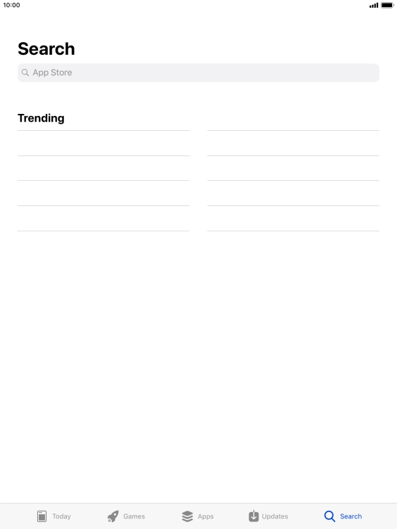 Press the search field. Press the search field.