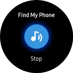 Press Stop when you've found your phone. Press Stop when you've found your phone.