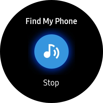 Press Stop when you've found your phone. Press Stop when you've found your phone.