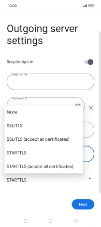 Press SSL/TLS.