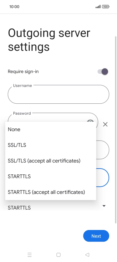 Press SSL/TLS.