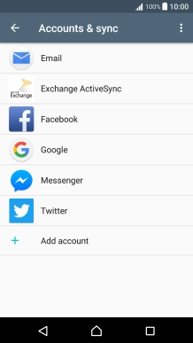 Press the required account.