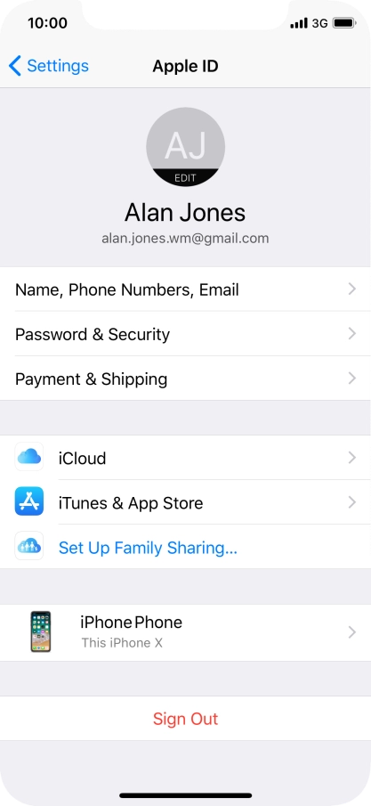 Press iCloud.