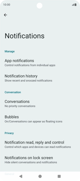 Press App notifications.