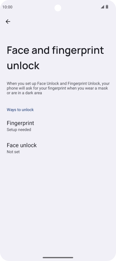 Press Fingerprint.