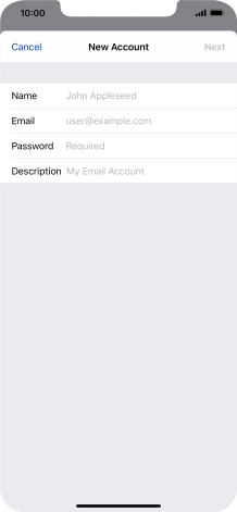 Press Name and key in the required sender name.