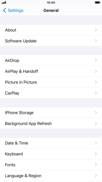 Press Software Update. If a new software version is available, it's displayed. Follow the instructions on the screen to update the phone software.
