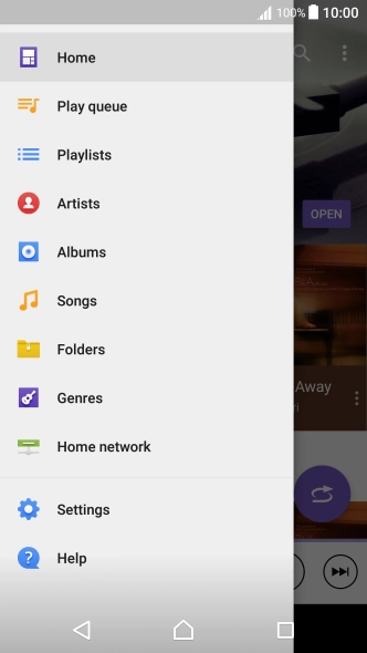 Press the required category and go to the required audio file.