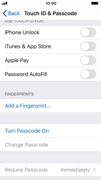 Press Add a Fingerprint... and follow the instructions on the screen to add your fingerprint. Press Add a Fingerprint... and follow the instructions on the screen to add your fingerprint.