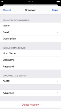 Press SMTP.