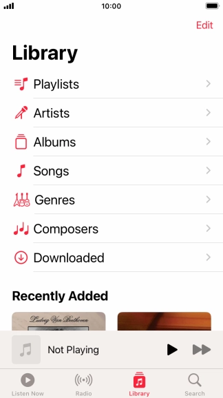 Press Playlists.