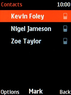 Press the Left selection key.