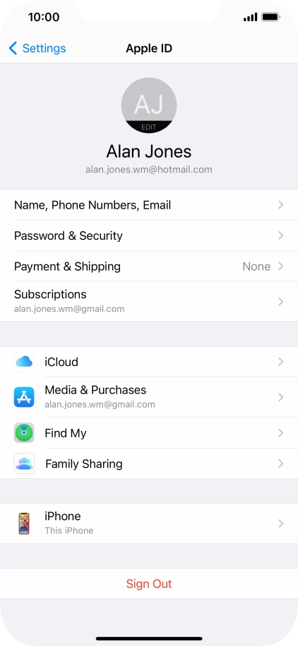 Press iCloud.
