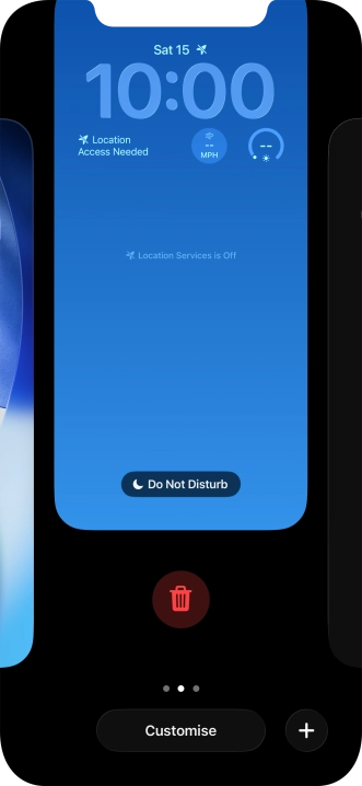 Press the delete icon. Press the delete icon.