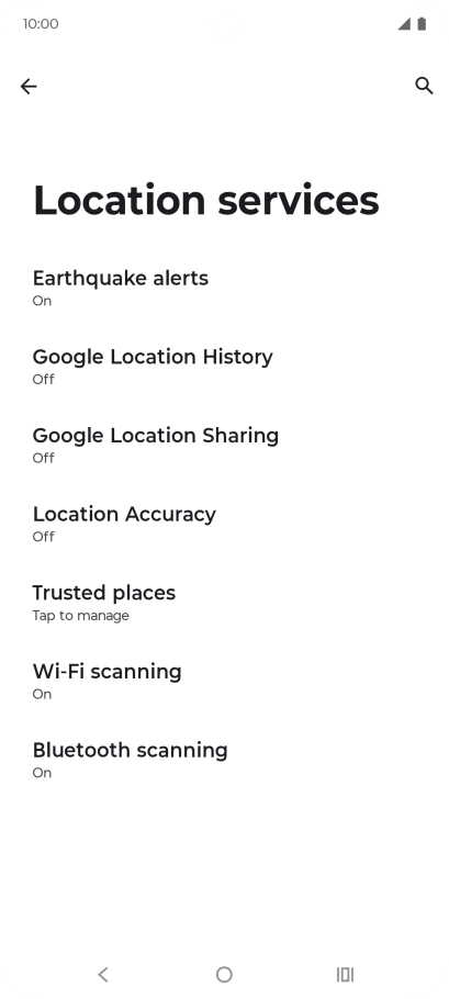 Press Location Accuracy.