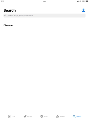 Press the search field. Press the search field.