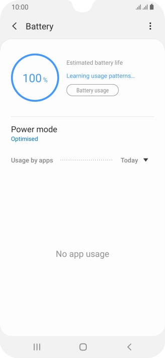 Press Power mode.