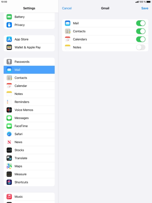 If this screen is displayed, you email account has been recognised and set up automatically. Follow the instructions on the screen to key in more information and finish setting up your tablet.