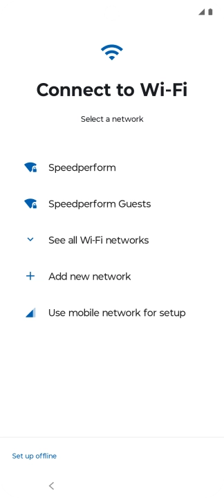 Press the required Wi-Fi network.