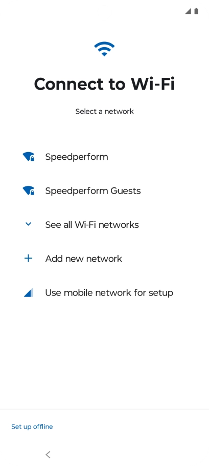 Press the required Wi-Fi network.