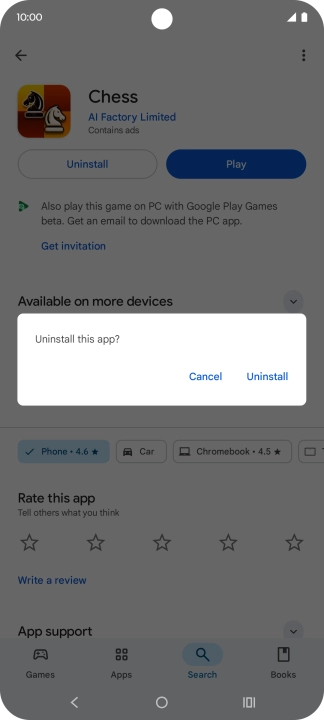 Press Uninstall.