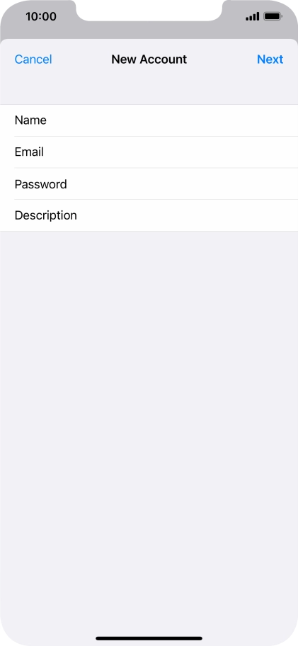 Press Description and key in the required name.
