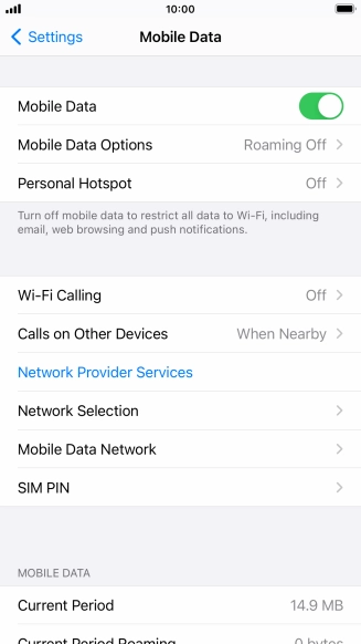 The total data usage is displayed next to Current Period.