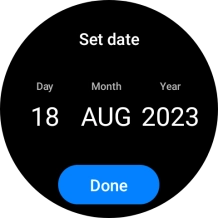 Slide your finger up or down on the screen to set the required date. Slide your finger up or down on the screen to set the required date.