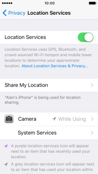Press the indicator next to 