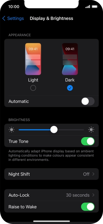 Press the indicator next to 