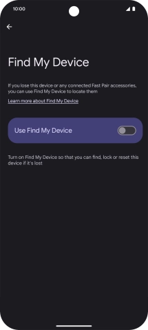 Press the indicator next to 