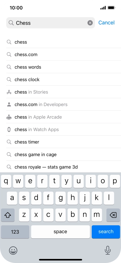 Press search.