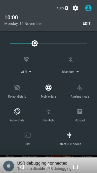 Press the settings icon.