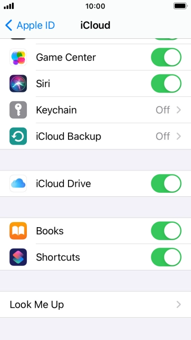 Press iCloud Backup. Press iCloud Backup.