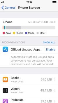 Press the required app. Press the required app.