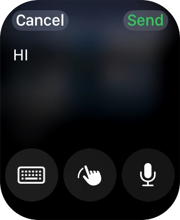 Press the microphone icon and record the message. Press the microphone icon and record the message.
