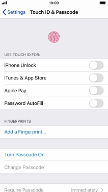 Press Add a Fingerprint... and follow the instructions on the screen to add your fingerprint.